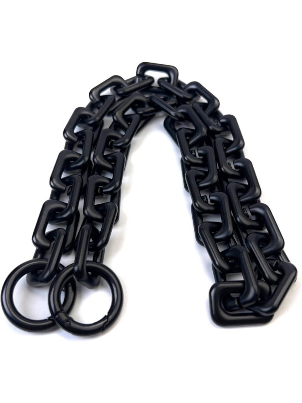 Matte Black Heavyweight Chunky Purse Chain Strap | Luxury Zinc Alloy Clip-On